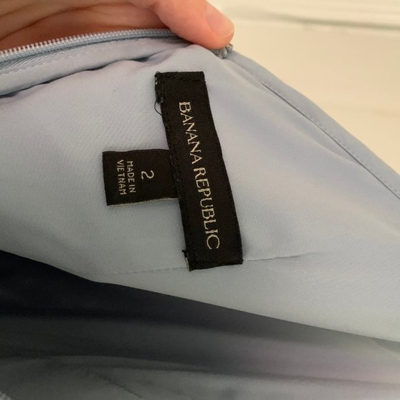 Banana Republic Silk Light Blue Dress Size 2 - Picture 5 of 6